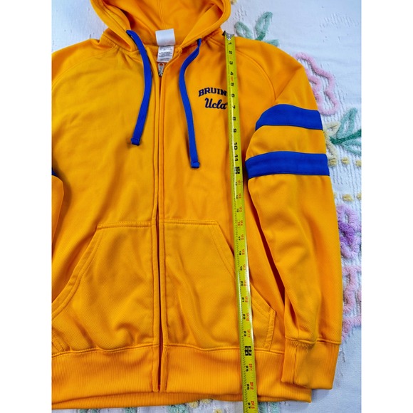 UCLA Bruins Zip Up Hoodie Jacket Gold Blue Athletic Mens M/M 38/40 - Picture 3 of 6